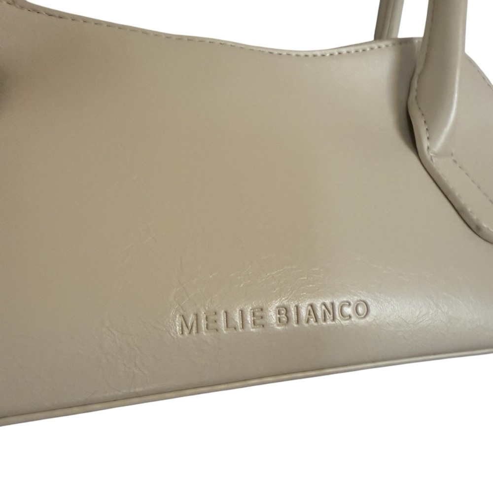 Melie Bianco Dakota Ivory Recycled Vegan Shoulder Bag. - Picture 6 of 9